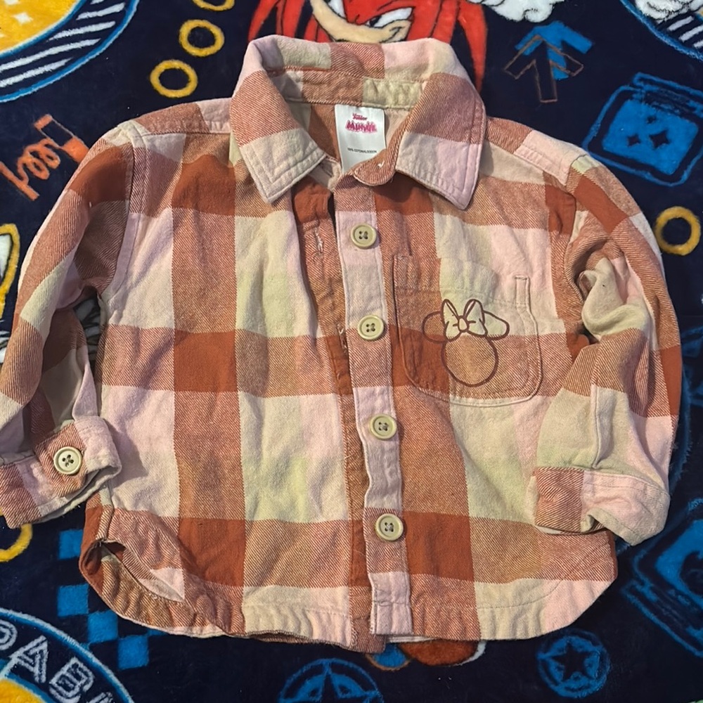 Marvel Kids Plaid Shirt - Orange and Cream